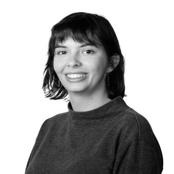 Rachael's headshot in black and white