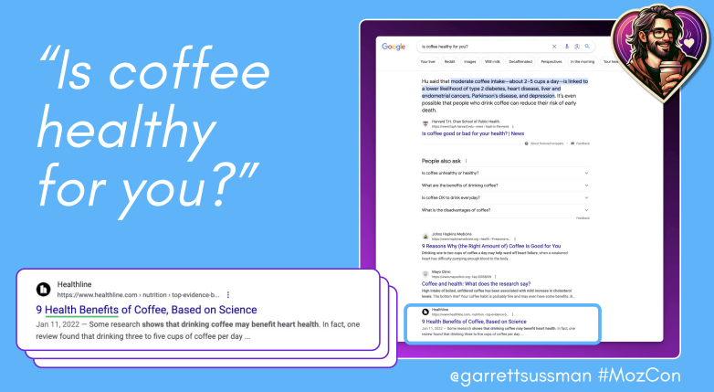 user search bias: is coffee healthy for you